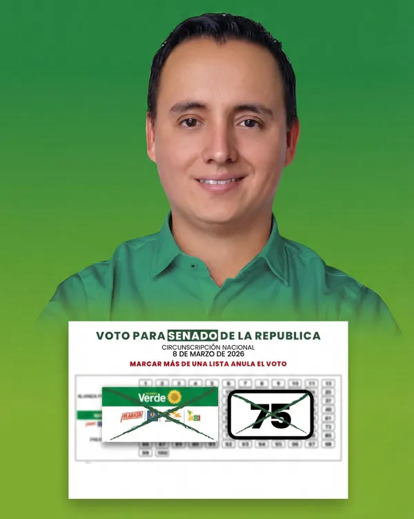 Tarjetón de Votación Alvaro Vaca #75